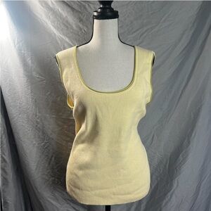 LOFT Cream Ribbed Knit Top